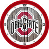 Ohio State Buckeyes - Weathered Wood Team Wall Clock