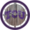 Texas Christian Horned Frogs - Weathered Wood Team Wall Clock