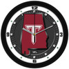 Troy Trojans - Carbon Fiber Textured Team Wall Clock