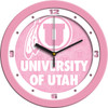 Utah Utes - Pink Team Wall Clock