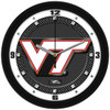 Virginia Tech Hokies - Carbon Fiber Textured Team Wall Clock