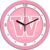 Washington Huskies - Pink Team Wall Clock