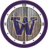 Washington Huskies - Weathered Wood Team Wall Clock