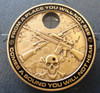 MILITARY SNIPER CHALLENGE COIN “YOU CAN RUN, BUT YOU WILL ONLY DIE TIRED