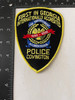 COVINGTON GA POLICE 2OTH YEAR RED BANNER PATCH