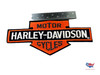 HARLEY DAVIDSON MOTOR CYCLE BLACK ORANGE WHITE PATCH 