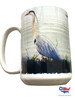 BLUE HERON  IMAGE MUG 15 OZ 