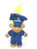 Vintage Russ 5” Policeman Troll Doll Police Officer Yellow Hair