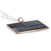 THIN BLUE LINE AMERICAN FLAG NECKLACE