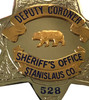 DEPUTY CORONER STANISLAUS CTY CA STAR BADGE