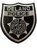 DELANO POLICE CA  PATCH BLACK RARE