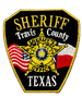 TRAVIS COUNTY SHERIFF TX LASER CUT PATCH BLACK