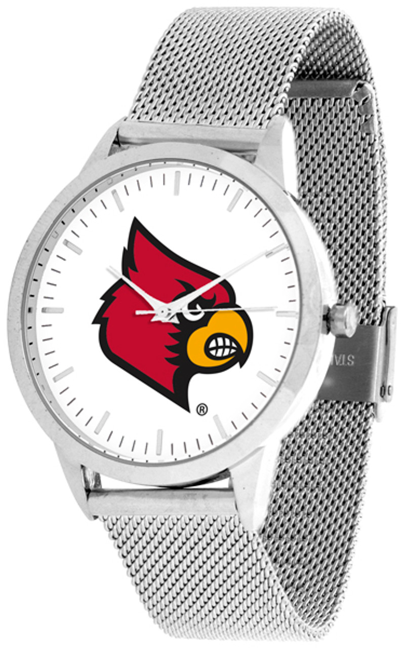 Louisville Cardinals - Mesh Statement Watch - Silver Band