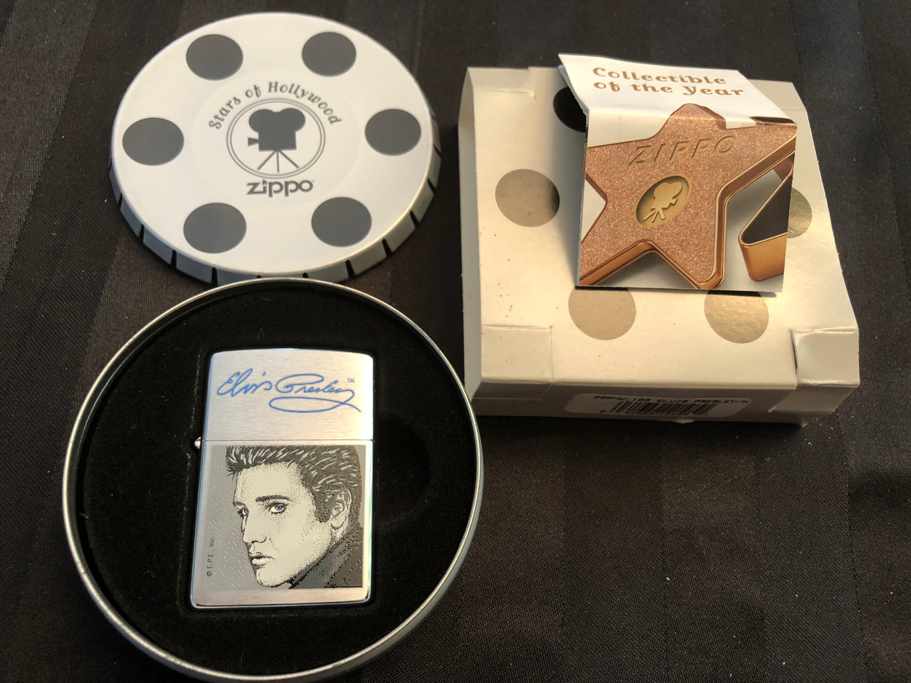 RARE ZIPPO STARS OF HOLLYWOOD ELVIS LIGHTER