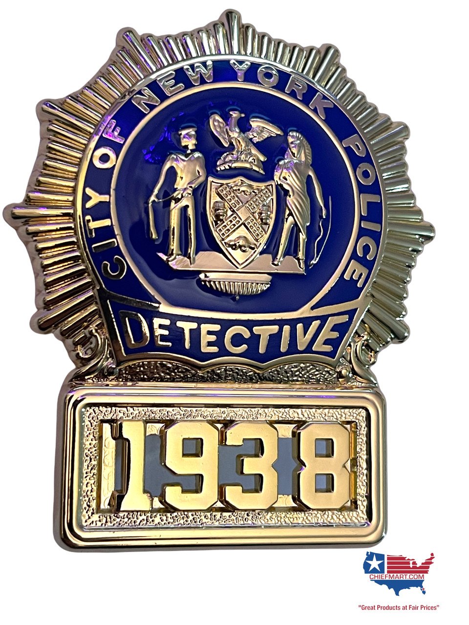 NEW YORK CITY DETECTIVE #1938 BADGE