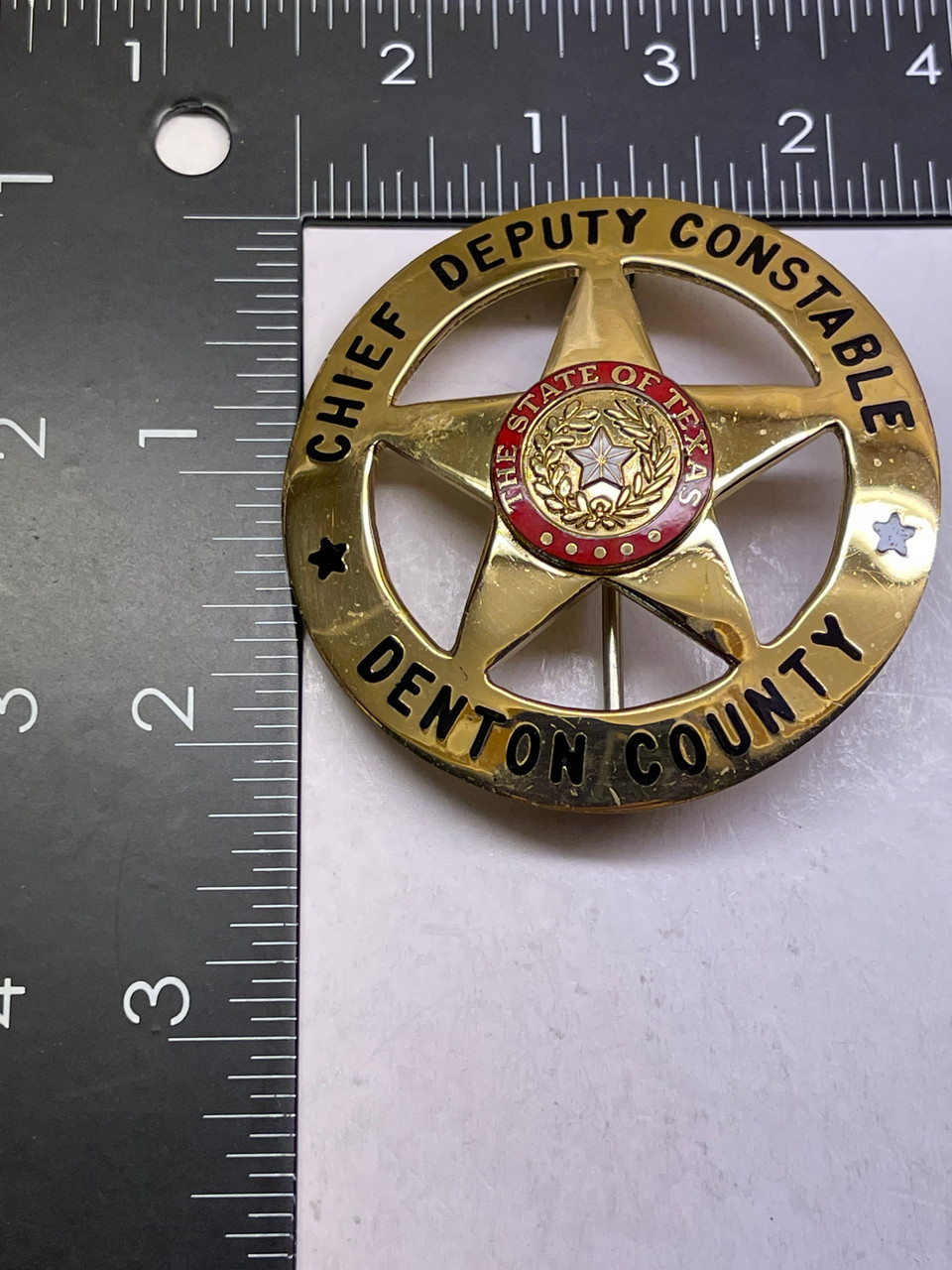 DENTON COUNTY CONSTABLE TX CHIEF DEPUTY STAR BADGE