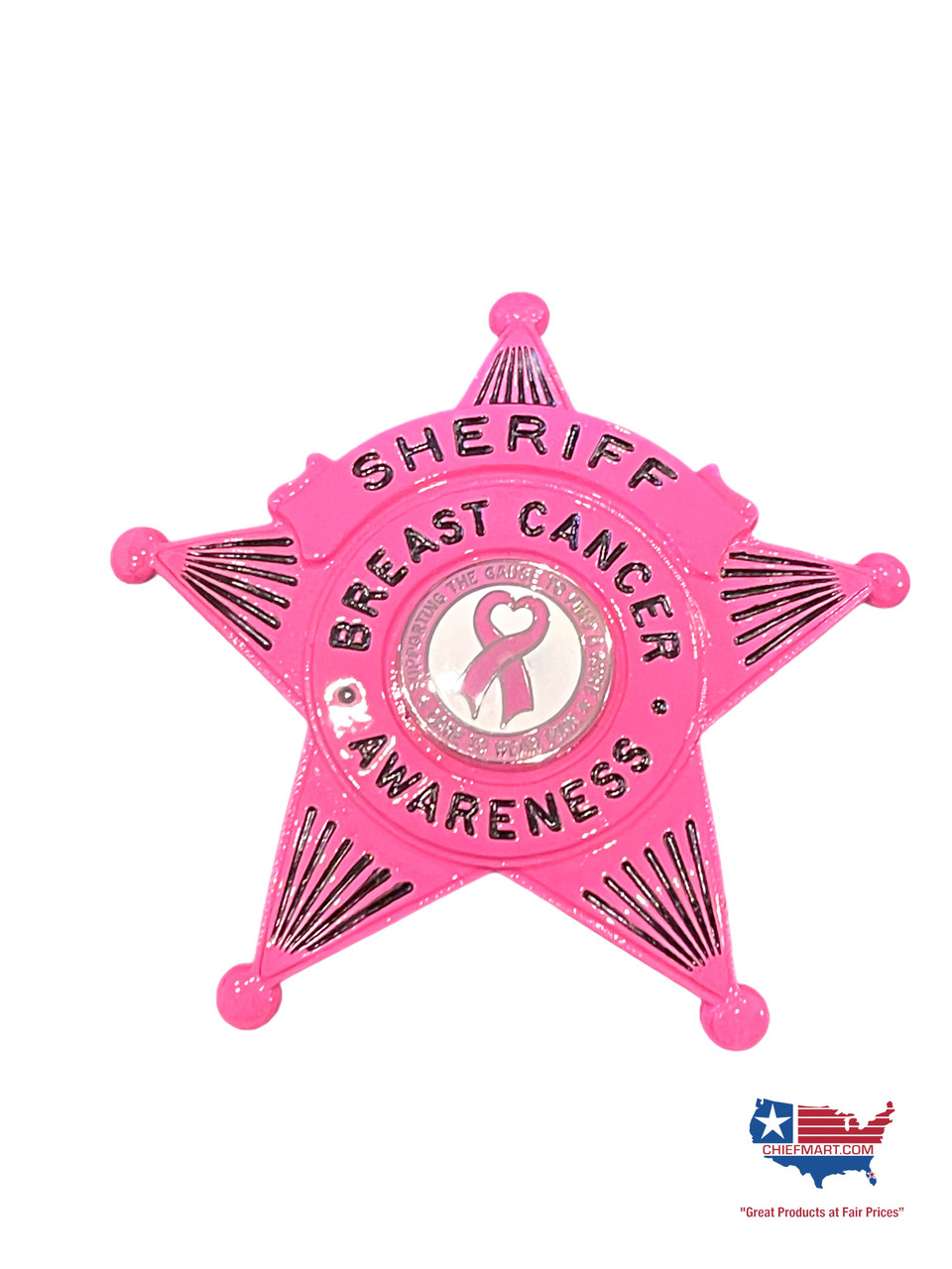 Breast Cancer Pink Ribbon Commendation Bar Pin Thin Pink Line Police First  Respo