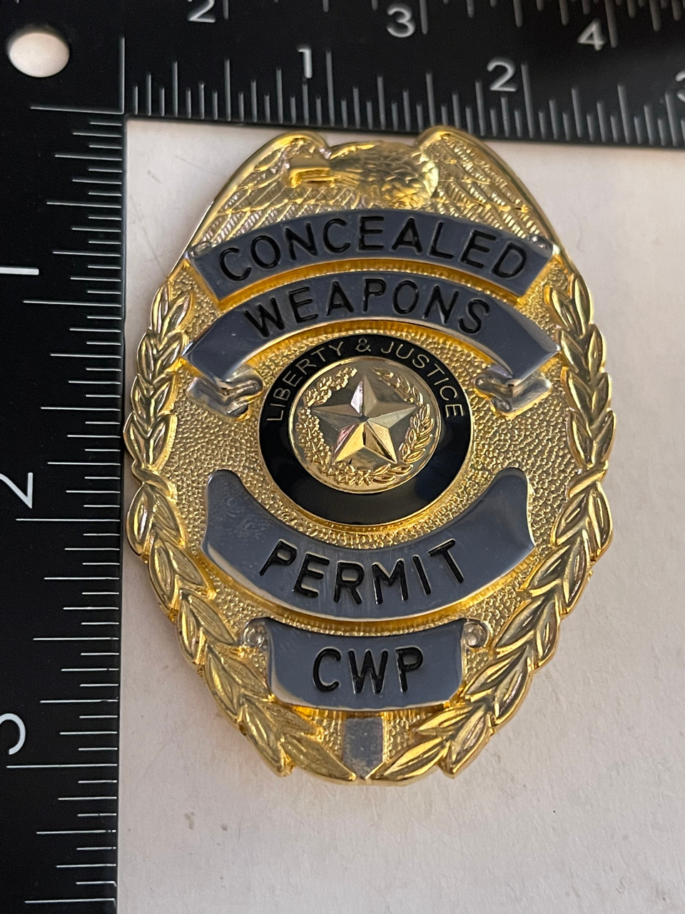 CONCEALED WEAPONS PERMIT BADGE