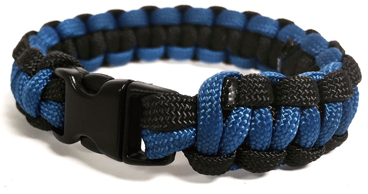 Thin Blue Line Paracord Survival Bracelet