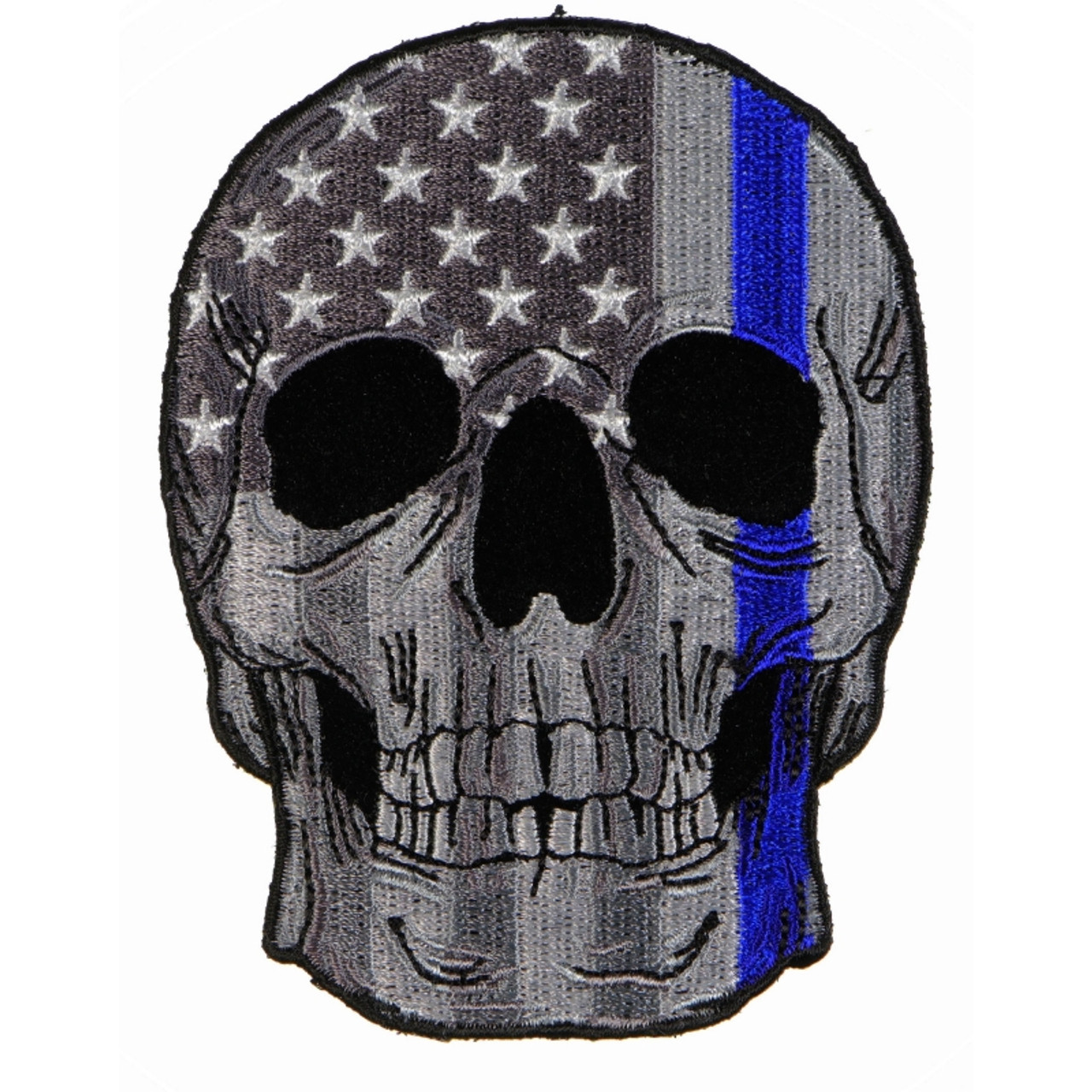 Thin Blue Line Skull 