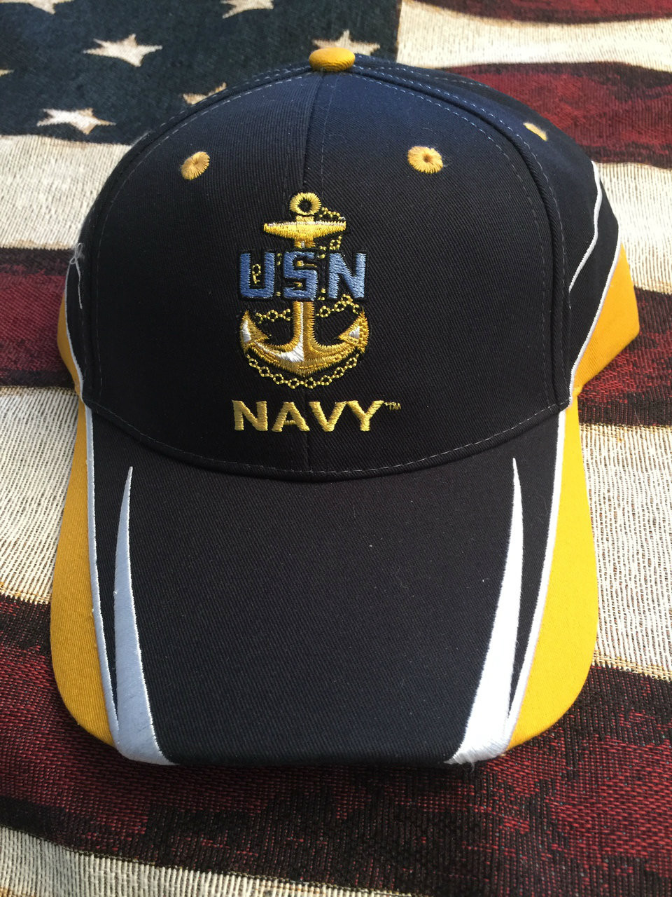 navy anchor hat