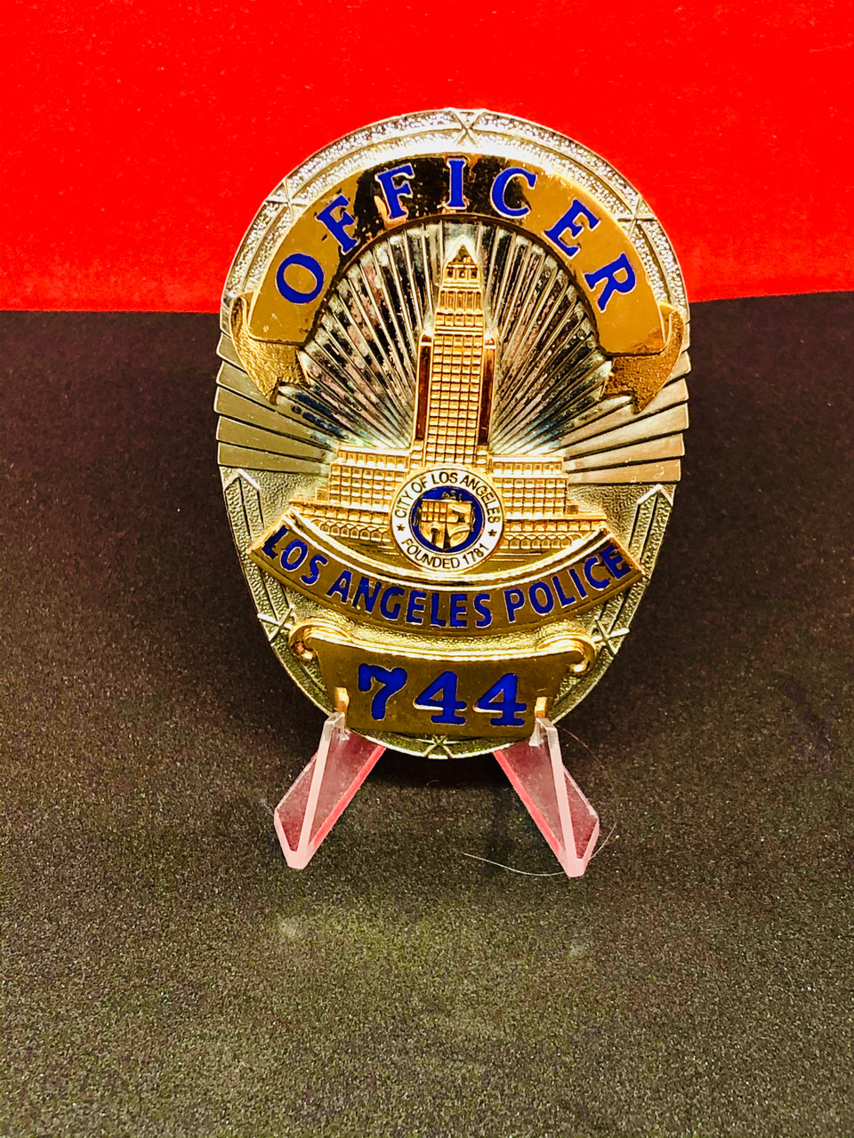 LAPD OFFICER 744 BADGE