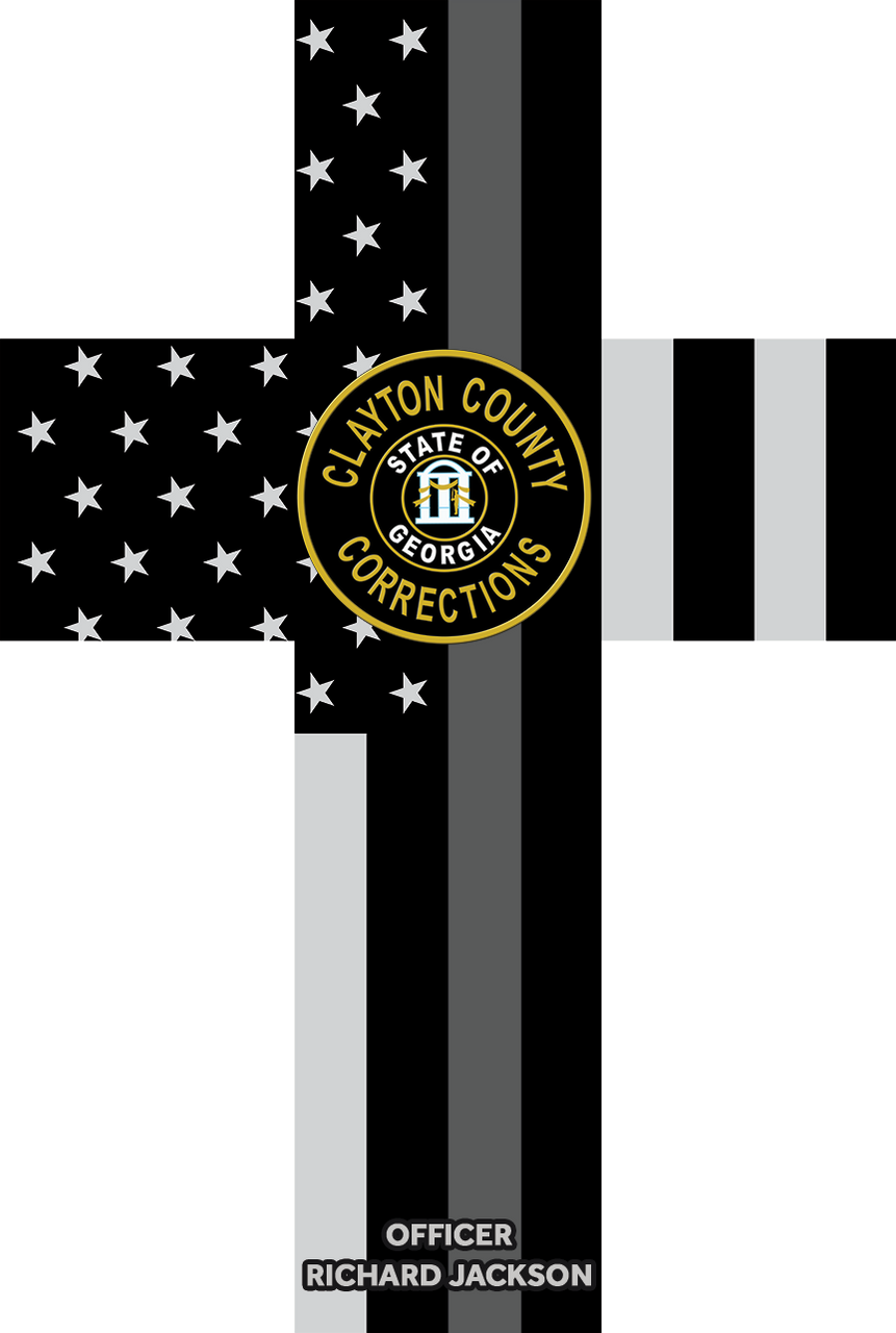 Thin Line Flag Custom Cross Plaque Non Distressed Chiefmart Copbay