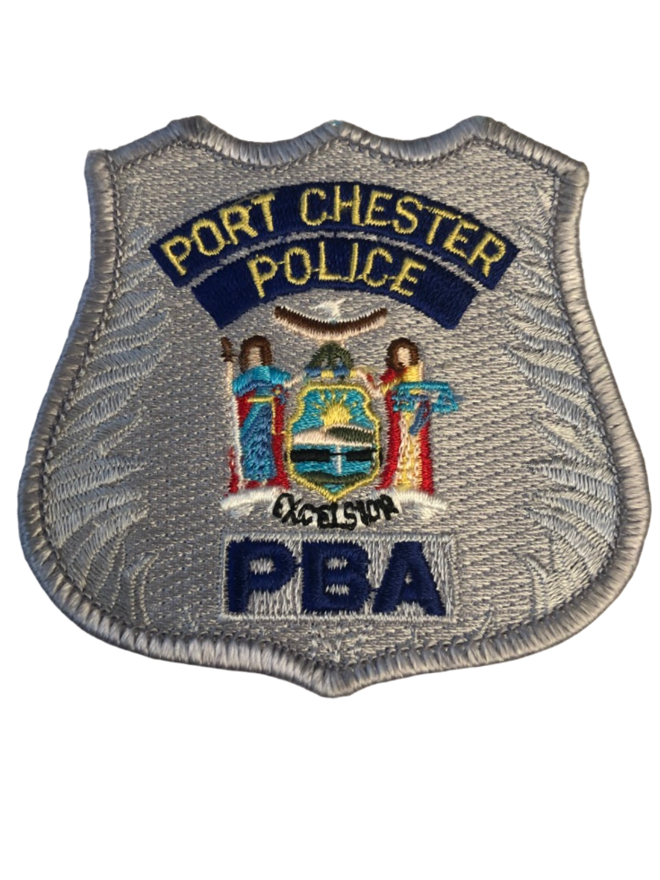 Port Chester Ny Police Pba Patch Silver