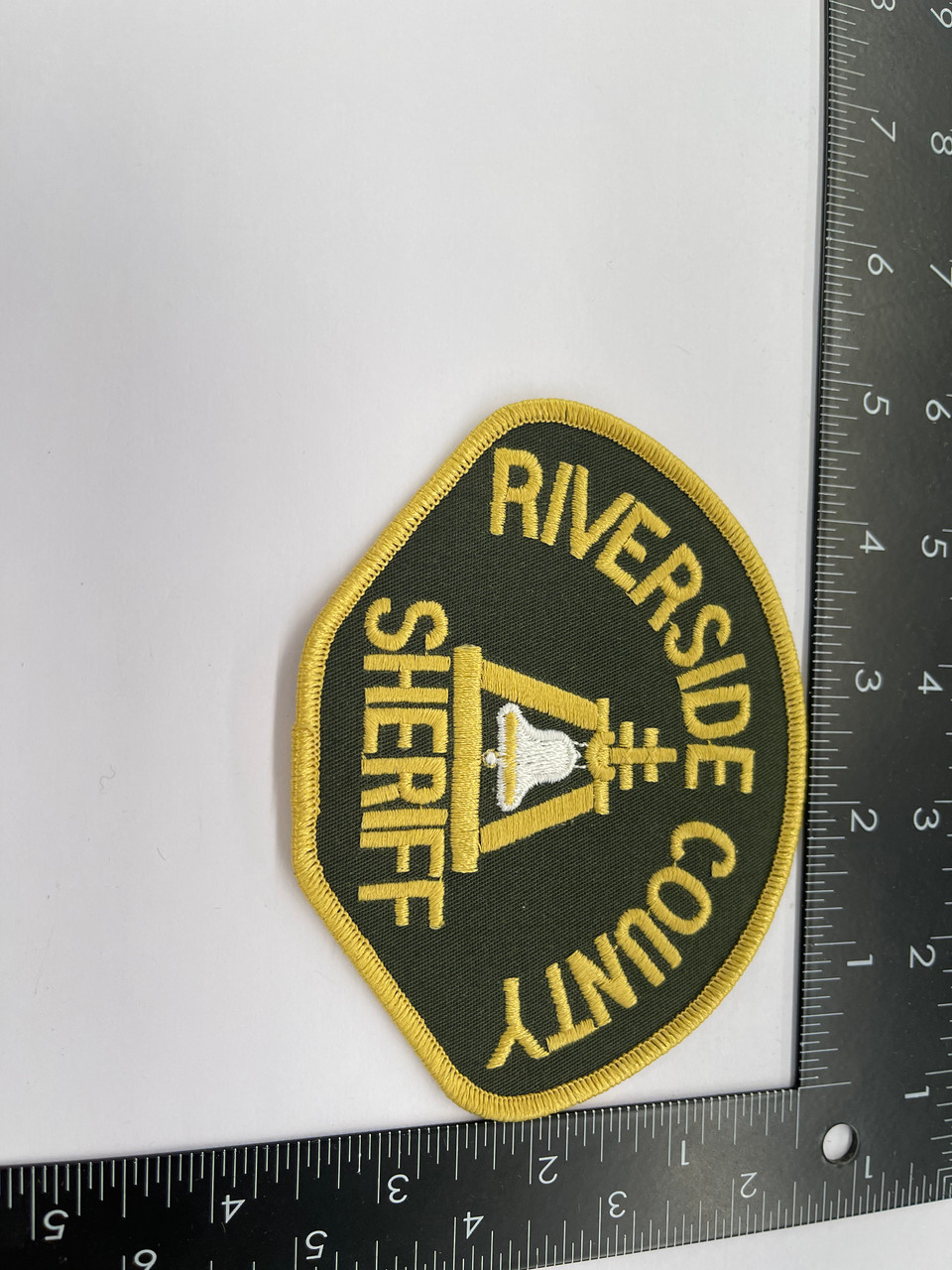 American Flag Patch - Riverside County Sheriff Gold