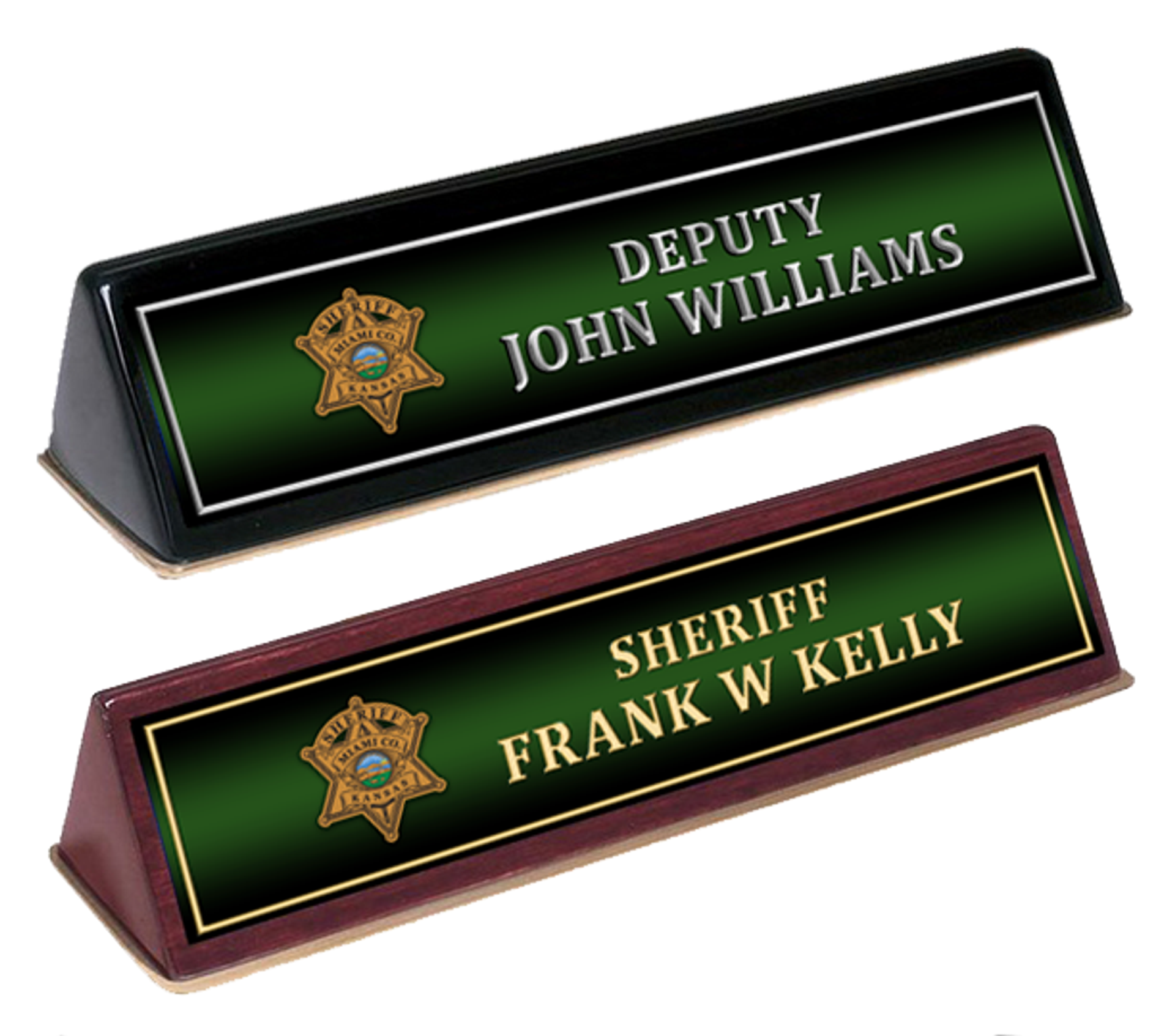 Miami Sheriff PIANO FINISH NAME PLATE - ChiefMart-CopBay-CopsAreCool