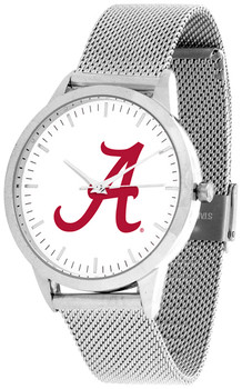 Alabama Crimson Tide - Mesh Statement Watch - Silver Band