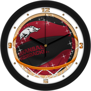 Arkansas Razorbacks - Slam Dunk Team Wall Clock
