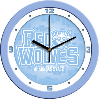 Arkansas State Red Wolves - Baby Blue Team Wall Clock