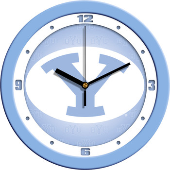 Brigham Young Univ. Cougars - Baby Blue Team Wall Clock