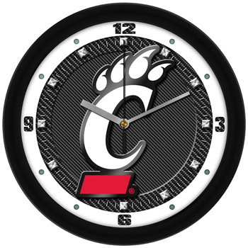 Cincinnati Bearcats - Carbon Fiber Textured Team Wall Clock