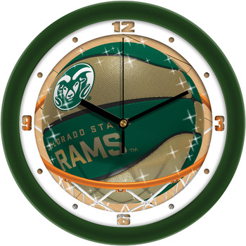 Colorado State Rams - Slam Dunk Team Wall Clock