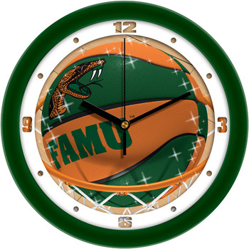 Florida A&M Rattlers - Slam Dunk Team Wall Clock