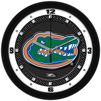 Florida Gators - Carbon Fiber Textured Team Wall Clock