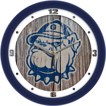 Georgetown Hoyas - Weathered Wood Team Wall Clock