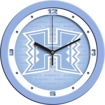 Hawaii Warriors - Baby Blue Team Wall Clock