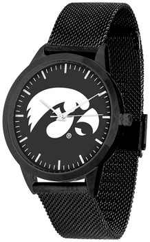 Iowa Hawkeyes - Mesh Statement Watch - Black Band - Black Dial