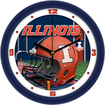 Illinois Fighting Illini - Football Helmet Team Wall Clock