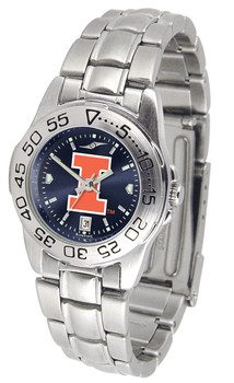 Ladies' Illinois Fighting Illini - Sport Steel AnoChrome Watch