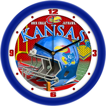 Kansas Jayhawk - Football Helmet Team Wall Clock