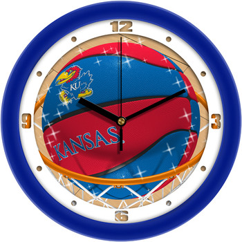 Kansas Jayhawk - Slam Dunk Team Wall Clock