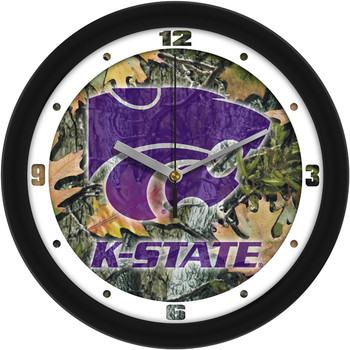 Kansas State Wildcats - Camo Team Wall Clock