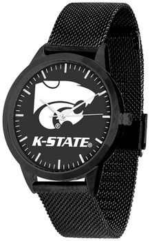 Kansas State Wildcats - Mesh Statement Watch - Black Band - Black Dial