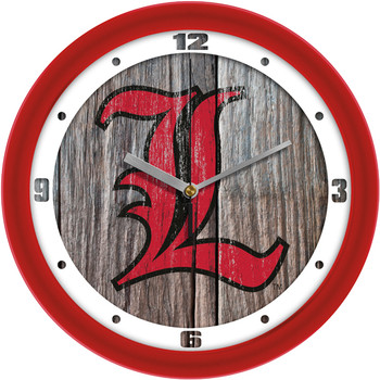 Louisville Cardinals - Weathered Wood Team Wall Clock