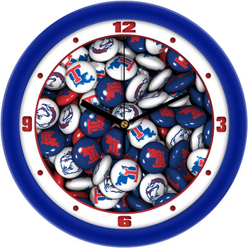 Louisiana Tech Bulldogs - Candy Team Wall Clock