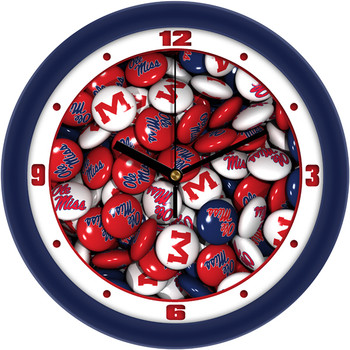 Mississippi Rebels - Ole Miss - Candy Team Wall Clock